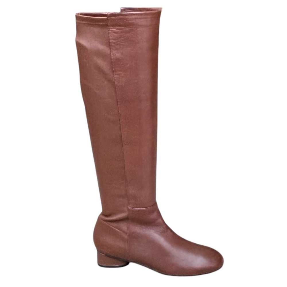 Stuart Weitzman Cognac Stretch Pull On Boots - image 6
